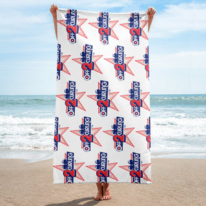 30" x 60"  Off2Curling® Beach/Bath Towel.  Start your curling conversation!